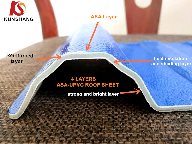 Fireproof Trapezoid ASA PVC Roofing/Roof Sheet Building Material